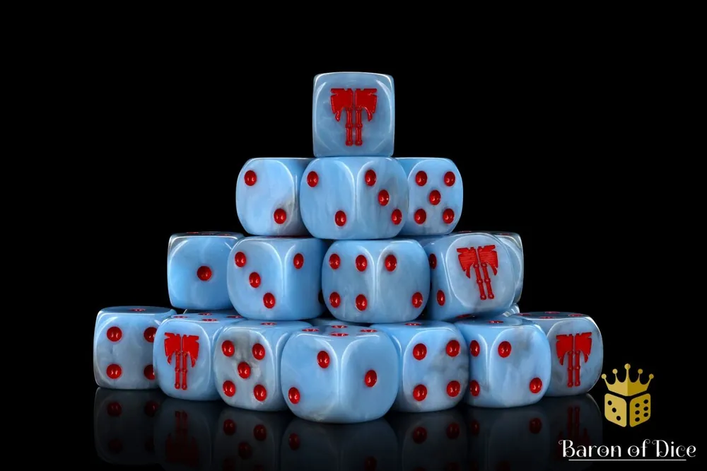 Baron of Dice - Double Axe 16mm Round Corner Dice (25) - Günstig