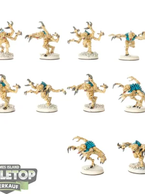Zertifiziert | Tyraniden - 10x Genestealers - klassisch - bemalt