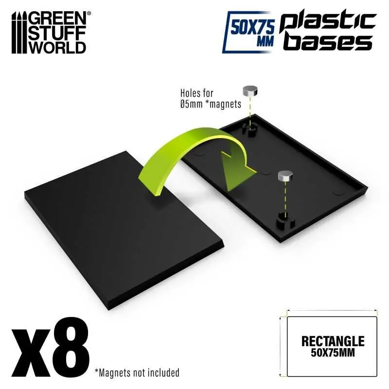 Sehr gefragt | Green Stuff World - Plastic Rectangular Bases 50x75mm