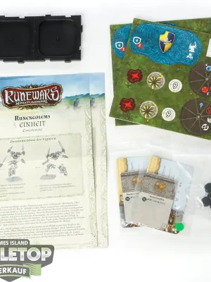 Aktion - Runewars - Cards, Tokens & 2x Bases - Rune Golems Unit Expansion - Sonstiges