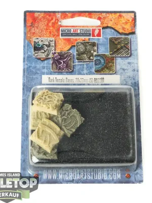 Mega-Angebot - Bases - 5x Dark Temple Bases, 20x20mm - Originalverpackt / Neu