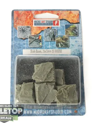 Jetzt bestellen | Bases - 5x Shale Bases 25x25mm - Originalverpackt / Neu