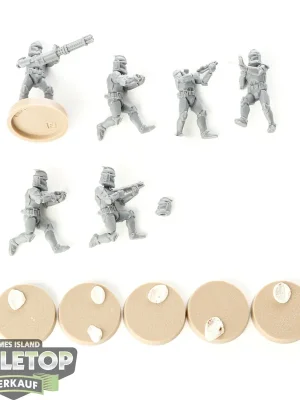 Galaktische Republik - 6 Phase I Clone Troopers - unbemalt | Super-Preis