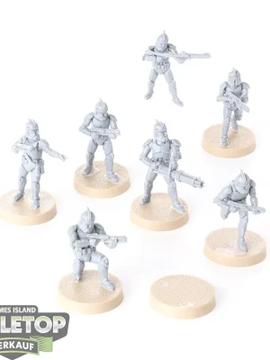 Schnelle Zustellung | Galaktische Republik - 7x Phase I Clone Troopers - unbemalt