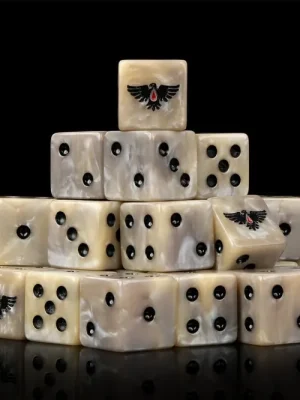 Baron of Dice - Bloody Raven 16mm Square Corner Dice (25) - Schnäppchen