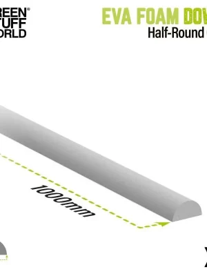 Top-Deal | Green Stuff World - EVA foam dowels - Half Round 5mm