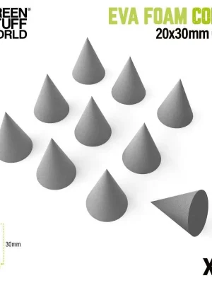Fast ausverkauft | Green Stuff World - EVA foam cones 30mm (pack x10)