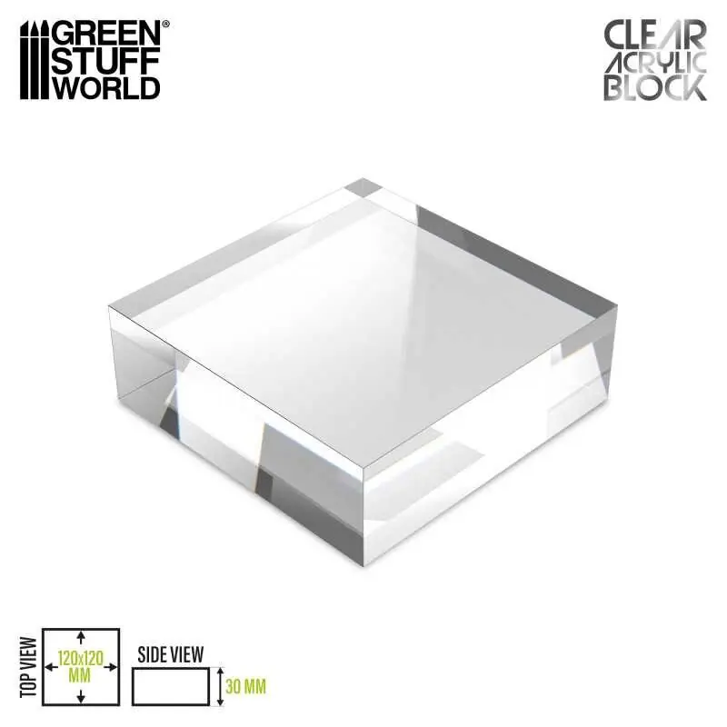 Fast ausverkauft - Green Stuff World - Acrylic Display Block 120x120x30mm