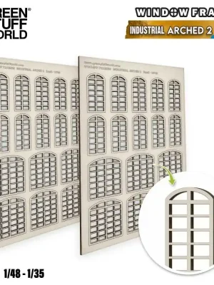 Sparangebot - Green Stuff World - Industrial Arched Miniature Windows - Small (type 2)