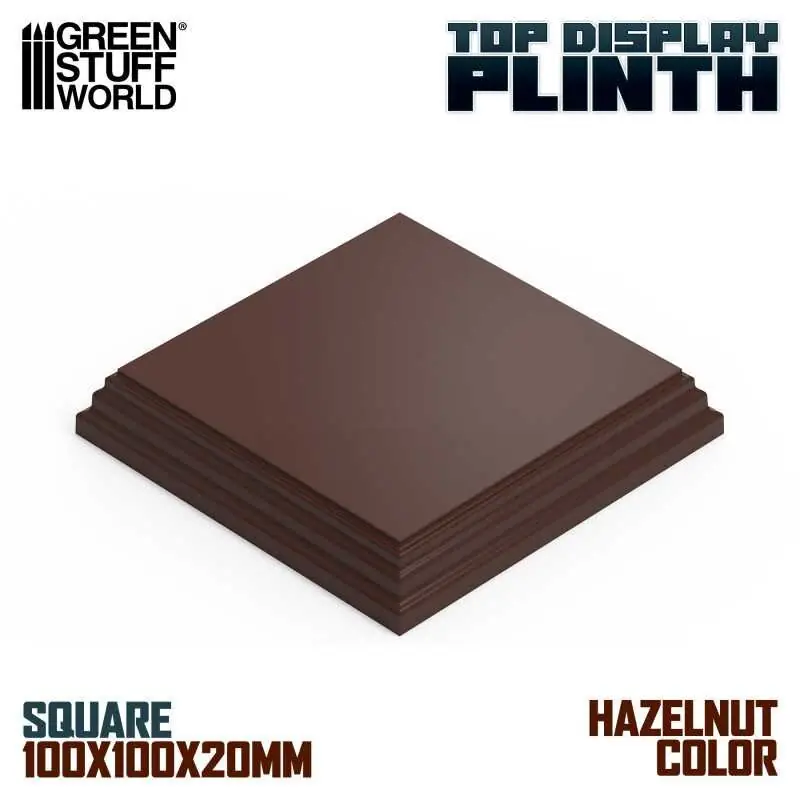 Endet bald | Green Stuff World - Square Wood display bases 10x10 cm - Hazelnut Brown