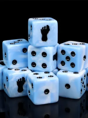 Baron of Dice - Giant, Blue Frost 16mm Square Corner Dice (25) - Jetzt sparen