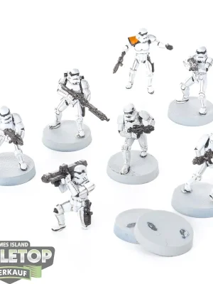 Fast ausverkauft | Galaktisches Imperium - 7x Stormtroopers klassisch - teilweise bemalt
